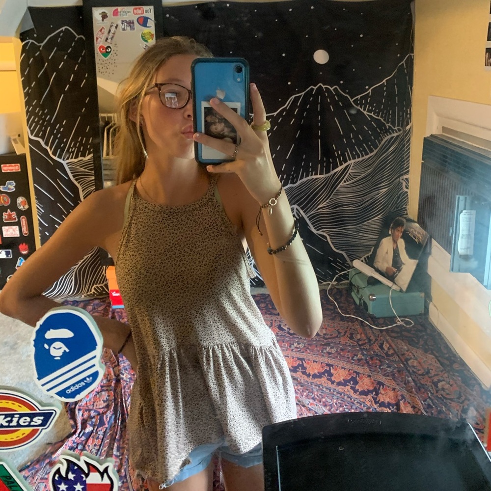 cute cheetah print top